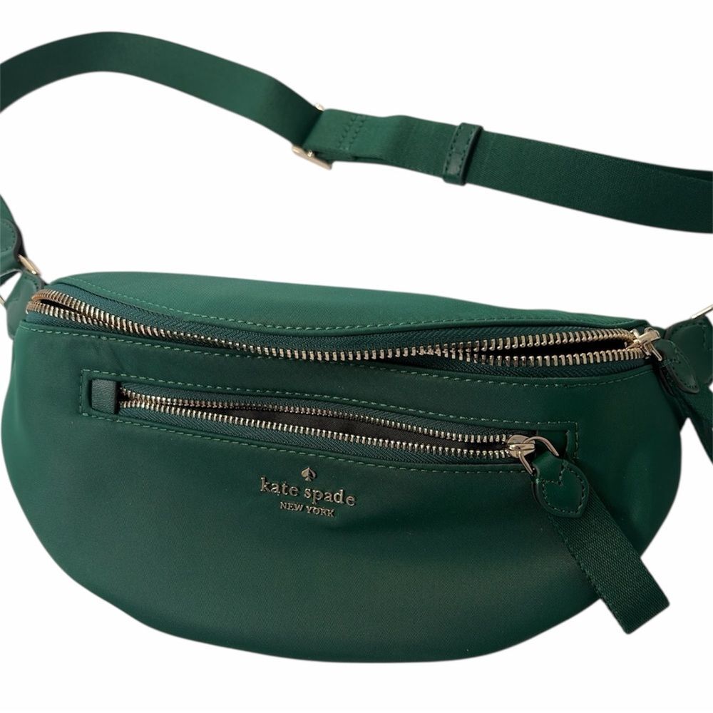 Kate Spade Chelsea Nylon Belt Bag Deep Jade Green NWT Adjustable Strap KC504 - Picture 3 of 7